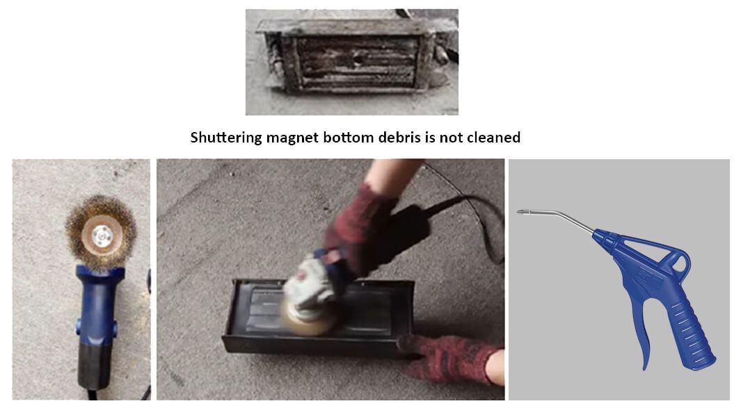 clean the debris on the bottom and the debri